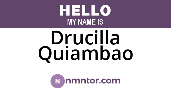 Drucilla Quiambao