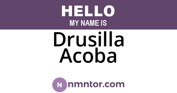 Drusilla Acoba