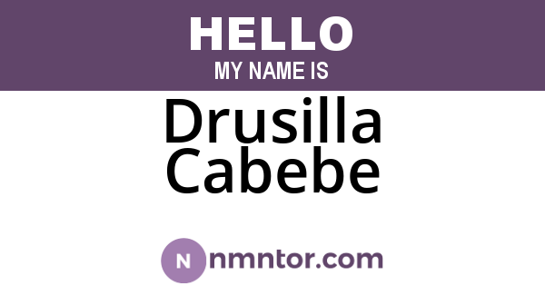 Drusilla Cabebe