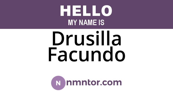 Drusilla Facundo