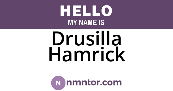 Drusilla Hamrick