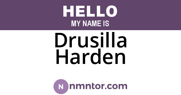 Drusilla Harden