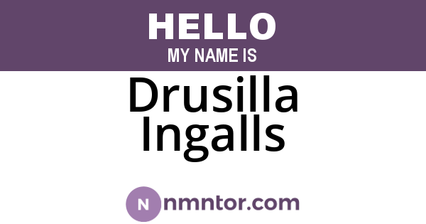 Drusilla Ingalls