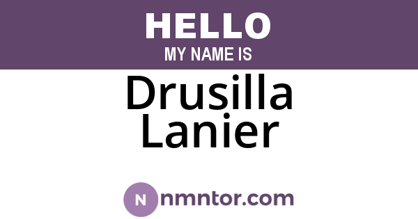 Drusilla Lanier