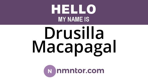 Drusilla Macapagal