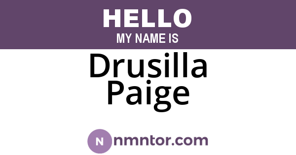 Drusilla Paige