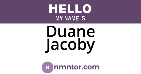 Duane Jacoby