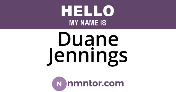 Duane Jennings
