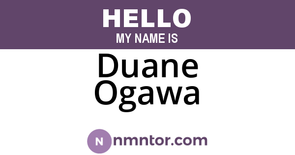 Duane Ogawa