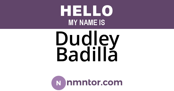 Dudley Badilla