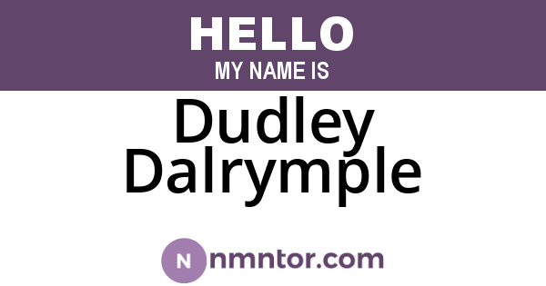 Dudley Dalrymple