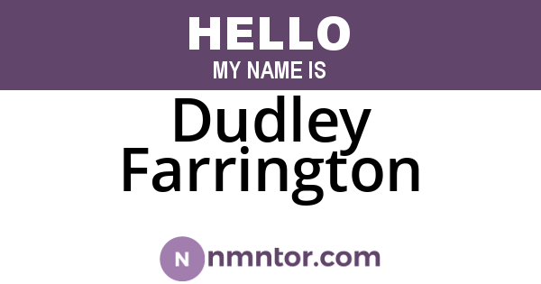 Dudley Farrington