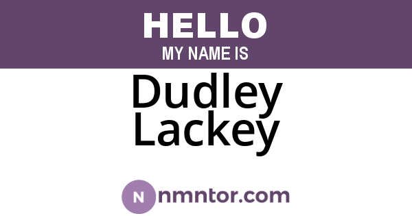 Dudley Lackey