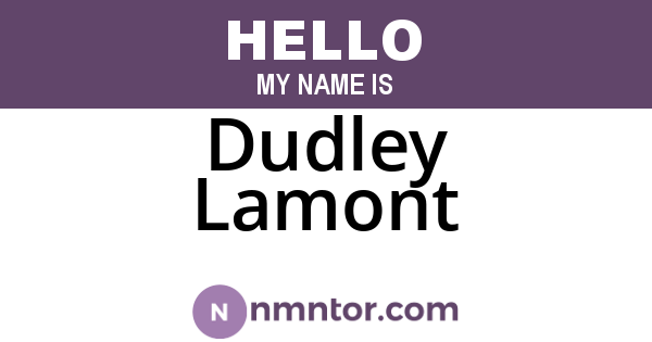 Dudley Lamont