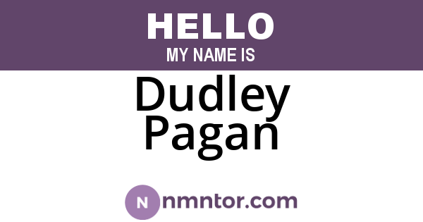 Dudley Pagan