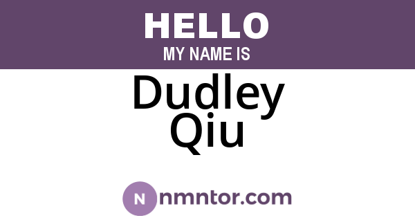 Dudley Qiu