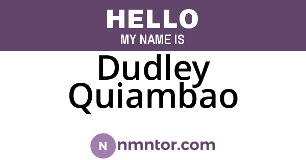 Dudley Quiambao