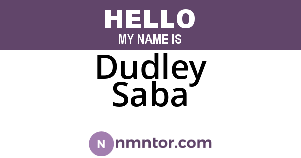 Dudley Saba