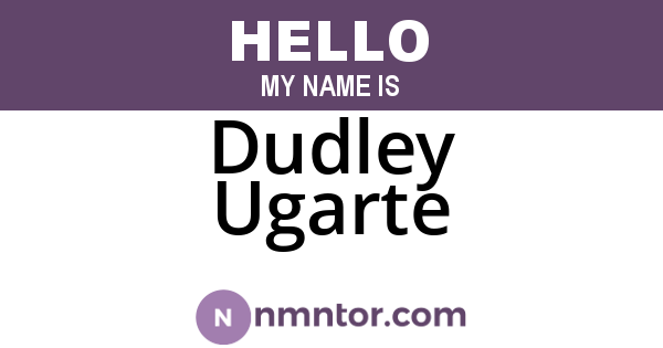 Dudley Ugarte