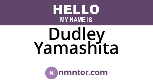 Dudley Yamashita