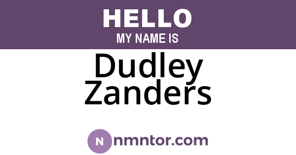 Dudley Zanders