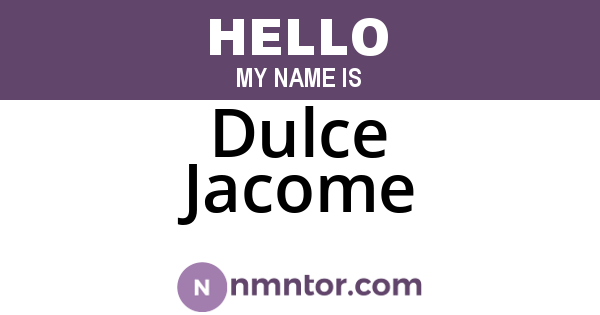Dulce Jacome