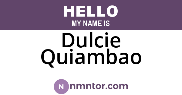 Dulcie Quiambao