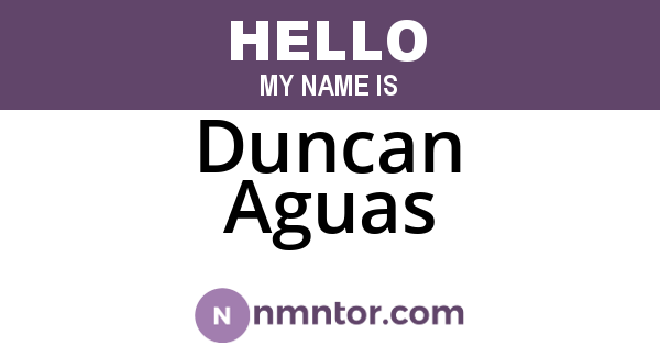 Duncan Aguas