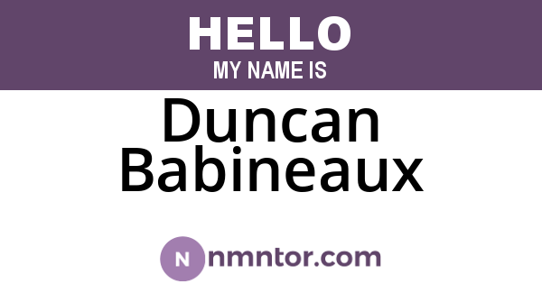 Duncan Babineaux