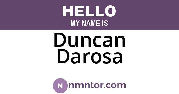 Duncan Darosa