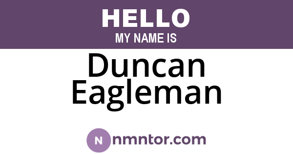 Duncan Eagleman