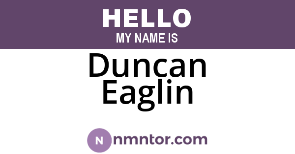 Duncan Eaglin