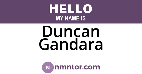 Duncan Gandara