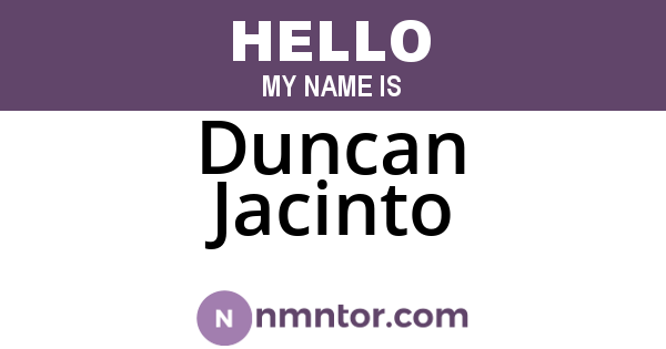 Duncan Jacinto