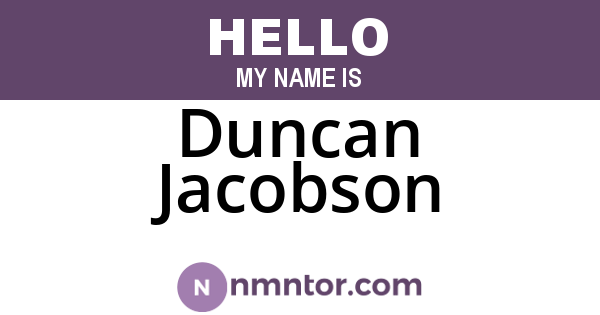 Duncan Jacobson
