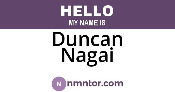 Duncan Nagai