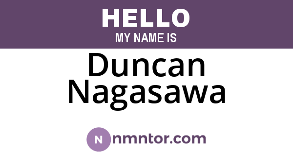 Duncan Nagasawa