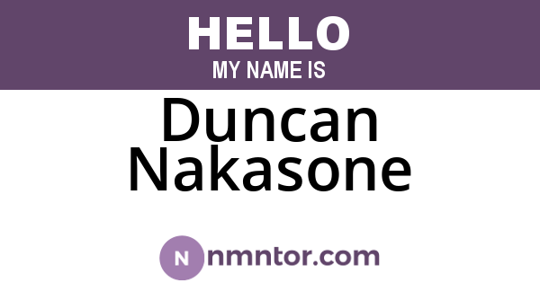 Duncan Nakasone