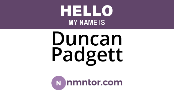 Duncan Padgett