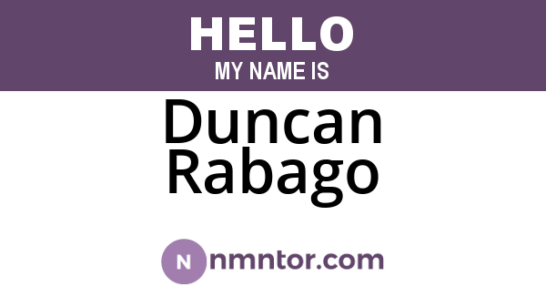 Duncan Rabago