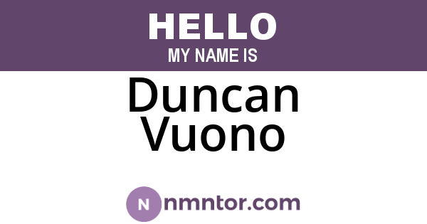 Duncan Vuono