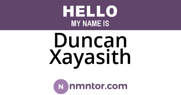 Duncan Xayasith