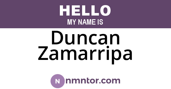 Duncan Zamarripa
