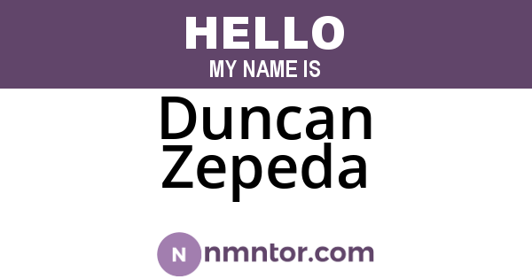Duncan Zepeda