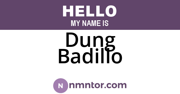 Dung Badillo