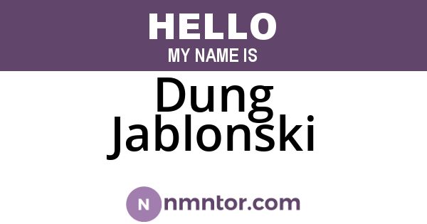 Dung Jablonski