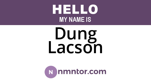 Dung Lacson