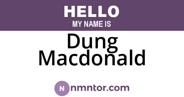 Dung Macdonald