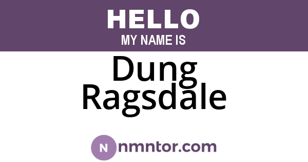 Dung Ragsdale
