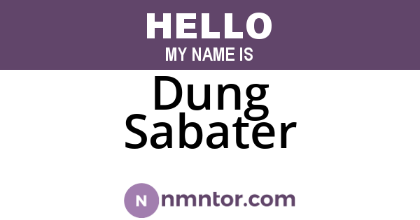 Dung Sabater